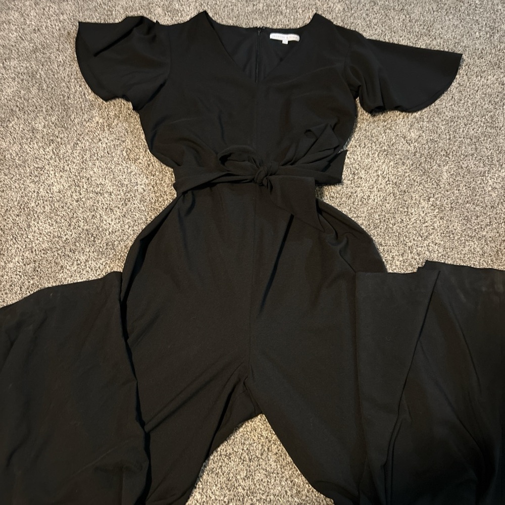 Preston & York Black Wide Leg Jumpsuit